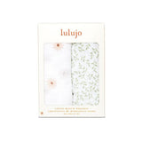 Lulujo - Cotton Swaddle - Daisy / Greenery - 2 Pack