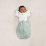 ergoPouch - Organic Short Sleeved Butterfly Sleep Swaddle Cardi -Grey Marle - 0.2 TOG  - 2-6 M
