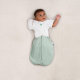 ergoPouch - Organic Short Sleeved Butterfly Sleep Swaddle Cardi -Grey Marle - 0.2 TOG  - 2-6 M