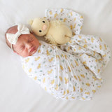 Lulujo - Muslin Swaddle - Ducks