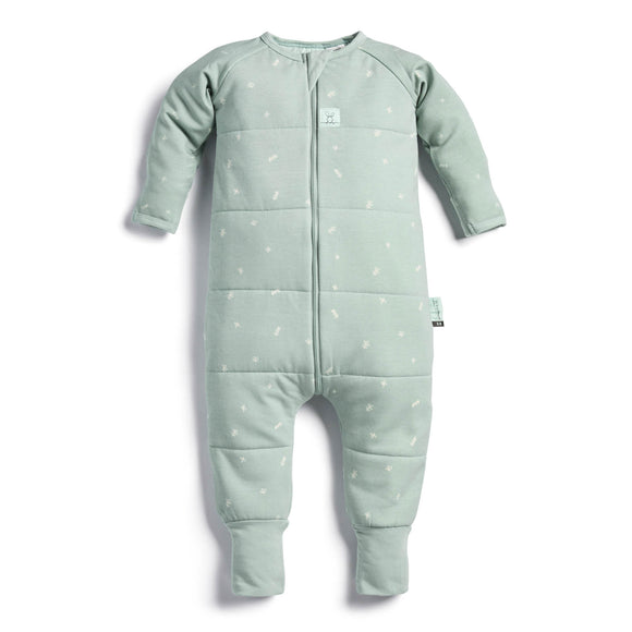 ergoPouch - Organic Winter Long Sleeved Sleep Onesie - Sage - 3.5 TOG