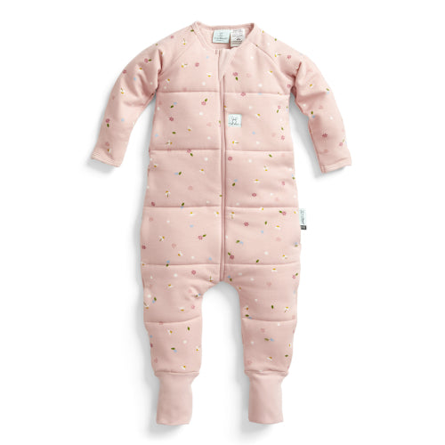 ergoPouch - Organic Winter Long Sleeved Sleep Onesie - Daisies - 2.5 TOG