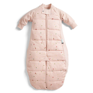 ergoPouch - Organic Winter Long Sleeved 2 in 1 Sleeping Suit Bag - Daisies - 3.5 TOG