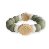 Chewies&more - Silicone Teething Bangle - Cool Leaf