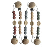 Chewies&more - Silicone Pacifier Teething Clip - Leaf