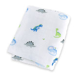 Lulujo - Large Muslin Swaddle - Prehistoric Pals