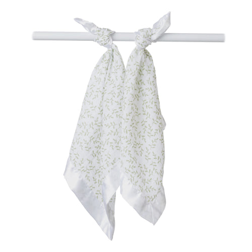 Lulujo - Muslin Security Comforter Blanket - Greenery 2 Pack
