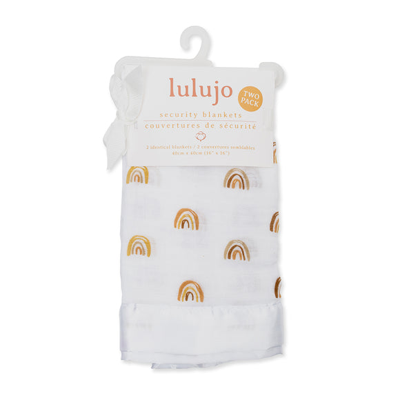 Lulujo - Muslin Security Comforter Blanket - Rainbow 2 Pack