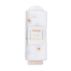 Lulujo - Muslin Swaddle - Daisies