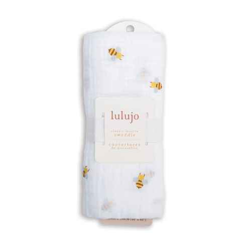 Lulujo - Muslin Swaddle - Bees