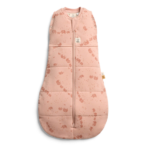 ergoPouch - Organic Winter Cocoon Swaddle Sleeping Bag - Elephant Parade - 2.5 TOG