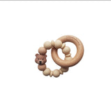 Chewies&more Wooden/Silicone Teething Rings - Bear - Navaho Cream