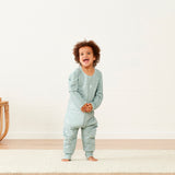 ergoPouch - Organic Winter Long Sleeved Sleep Onesie - Sage - 3.5 TOG