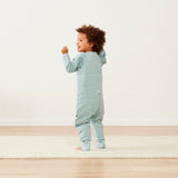 ergoPouch - Organic Winter Long Sleeved Sleep Onesie - Sage - 3.5 TOG