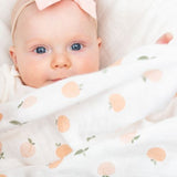 Lulujo - Bamboo Hat and Swaddle - Peaches