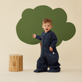 ergoPouch - Organic Winter Long Sleeved 2 in 1 Sleeping Suit Bag - Hedgehog - 2.5 TOG