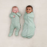 ergoPouch - Organic Layers Long Sleeve Babygrow - Sage - 0.2 TOG