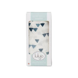 Lulujo - Bamboo Swaddle Blankets - Navy Triangles