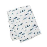 Lulujo - Bamboo Swaddle Blankets - Navy Triangles