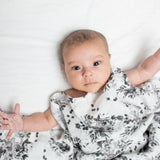 Lulujo - Bamboo Swaddle Blankets - Black Floral