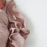 Lulujo - Cotton Swaddle - Mushroom / Sand - 2 Pack