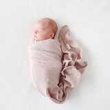 Lulujo - Cotton Swaddle - Mushroom / Sand - 2 Pack