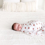 Lulujo - Cotton Swaddle - Mushroom / Sand - 2 Pack