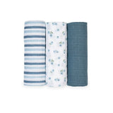 Lulujo -Mini Muslin Cloths -Minis Blueberries 3pk