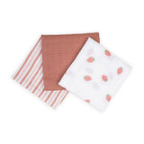Lulujo -Mini Muslin Cloths -Strawberries 3pk