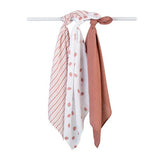 Lulujo -Mini Muslin Cloths -Strawberries 3pk