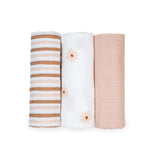 Lulujo -Mini Muslin Cloths -Daisies 3pk