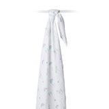 Lulujo - Large Muslin Swaddle - Rainbows and Unicorns