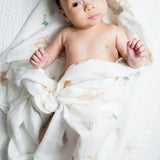 Lulujo - Large Muslin Swaddle - Little Fawn