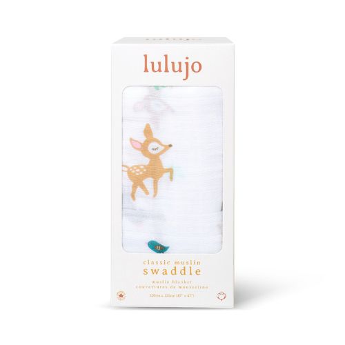 Lulujo - Large Muslin Swaddle - Little Fawn