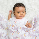 Lulujo - Large Muslin Swaddle - Unicorn