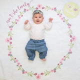 Lulujo - Single Cotton Swaddle & Cards - Isn't She Lovely