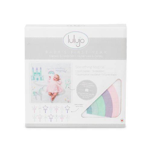 Lulujo - Single Cotton Swaddle & Cards - Something Magical
