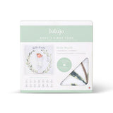 Lulujo - Single Cotton Swaddle & Cards -Hello Word