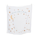 Lulujo - Single Cotton Swaddle & Cards - Written In The Stars