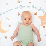 Lulujo - Single Cotton Swaddle & Cards - Written In The Stars