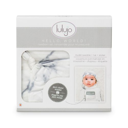 Lulujo - Bamboo Hat and Swaddle - Marble