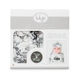 Lulujo - Bamboo Hat and Swaddle - Black Floral