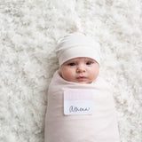 Lulujo - Bamboo Hat and Swaddle - Pink