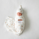 Lulujo - Bamboo Hat and Swaddle - Daisies