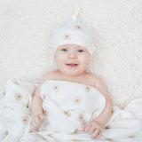 Lulujo - Bamboo Hat and Swaddle - Daisies