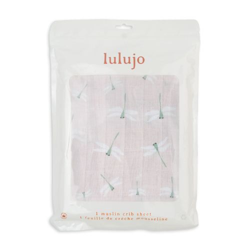 Lulujo -Cotton Cot Sheet - Dragonfly