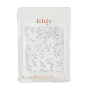 Lulujo - Cotton Cot Sheet - Greenary