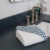 Lulujo - Hooded Towel- Navy Gingham