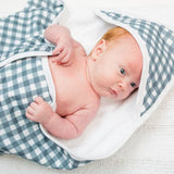 Lulujo - Hooded Towel- Navy Gingham