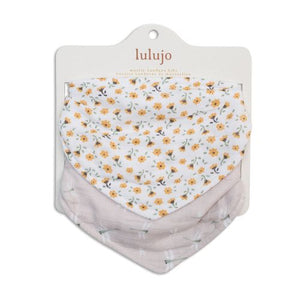 Lulujo - Bandana Bib - Vintage Floral / Dragonfly - 2 Pack